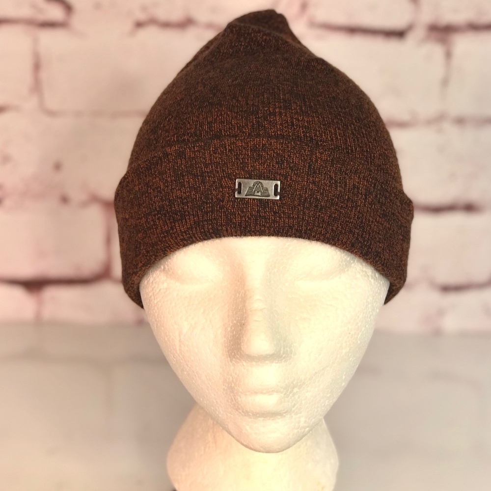 EASTERN MOUNTAIN SPORTS Unisex beanie knit cap hat  brown and black One Size NWT - Picture 16 of 16